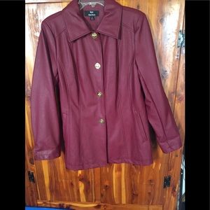 NWOT Dennis Basso faux leather jacket